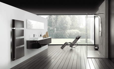 Sèche serviettes Atlantic noir salle de bain design douche