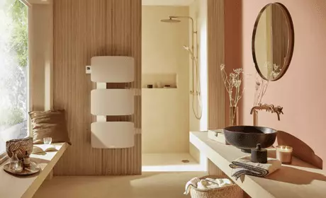 sèche-serviettes électrique design beige