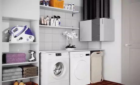 Modèle VMC double flux dans une buanderie : Duocosy Atlantic