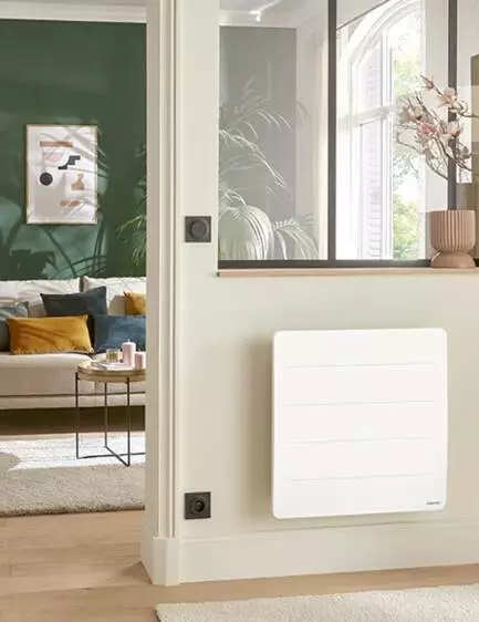 radiateur électrique horizontal atlantic blanc salon