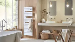 sèche serviettes électrique blanc lames plates salle de bain moderne atlantic