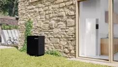 pompe à chaleur air eau unité extérieure jardin unité intérieure atlantic