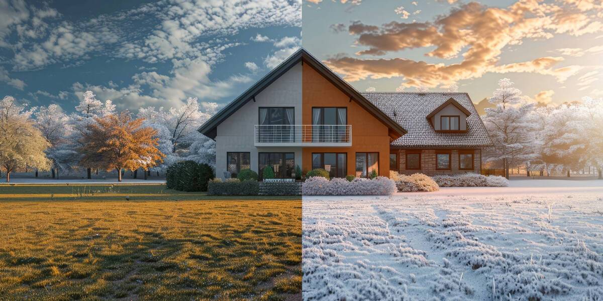 Maison avec saison &eacute;t&eacute; et hiver