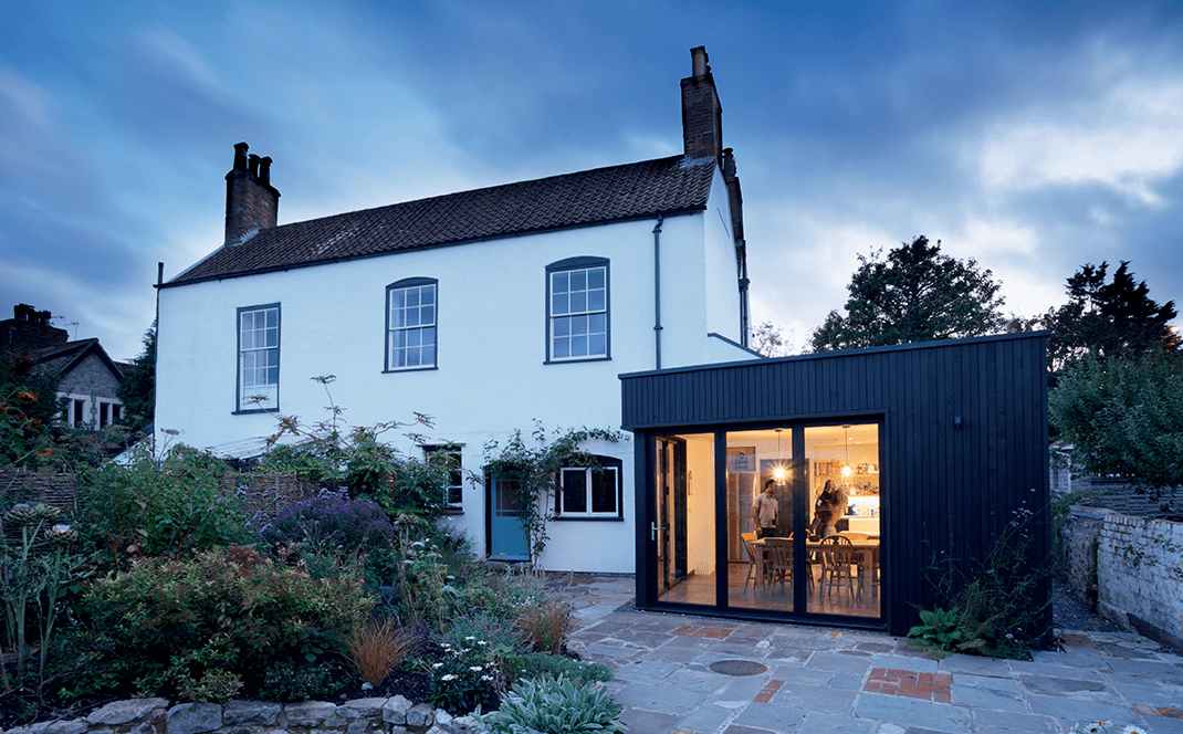 maison avec extension et jardin