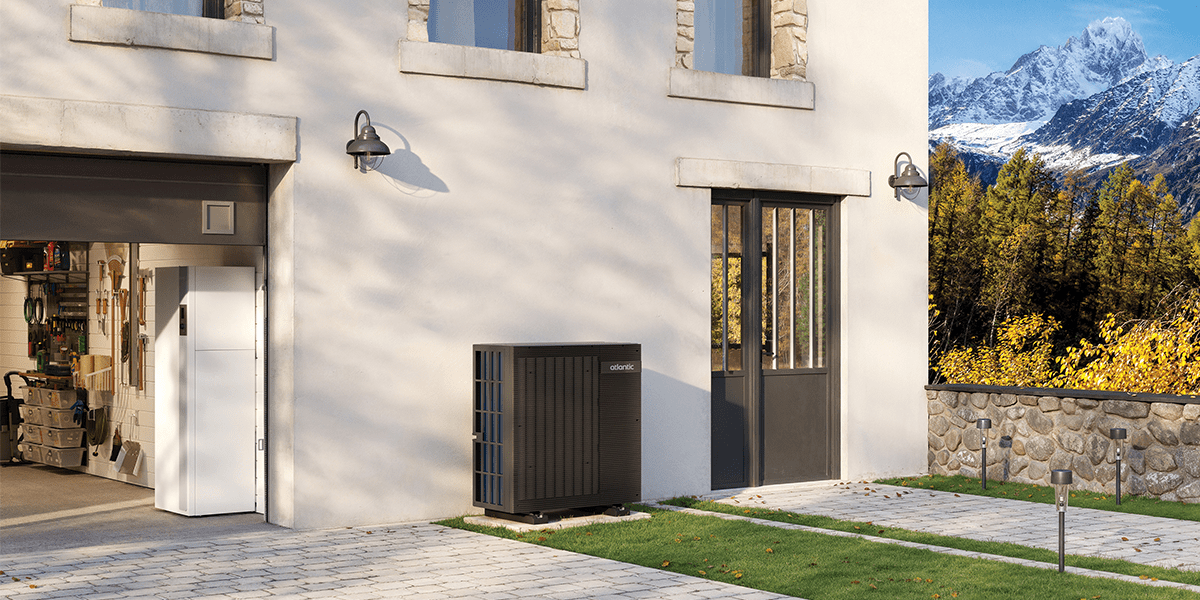 pompe à chaleur extérieur montagne hiver atlantic