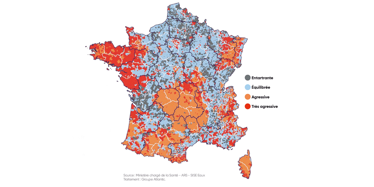 carte france qualité de l'eau atlantic