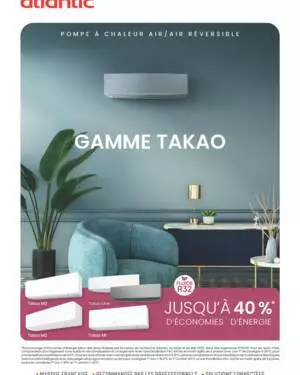 Visuel gamme Takao muraux pompe à chaleur air/air Atlantic